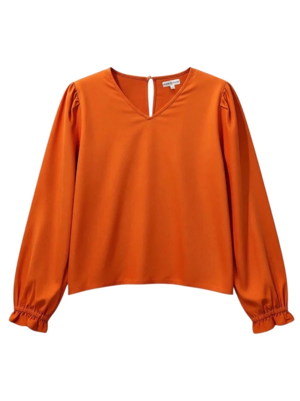 Stewart Simmons Twill LS Blouse Burnt Orange UT Austin Womens Medium